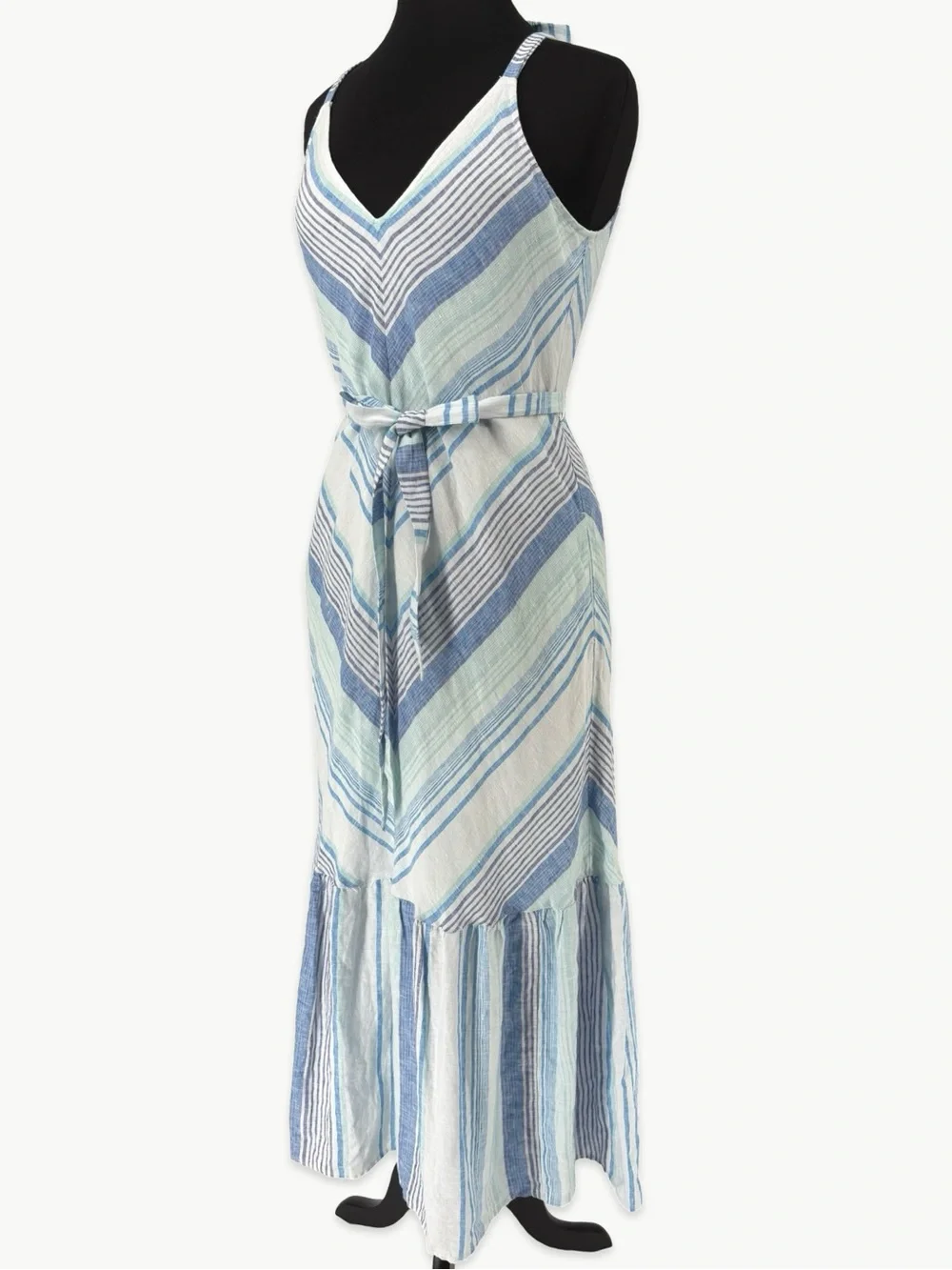 Tommy Bahama Ocean Reverie Maxi Dress Size Small Linen Stripe NWT Resort Beach - Picture 6 of 16